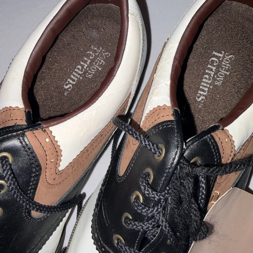 Classic White and Brown fot joy golf Men's Shoes‎ 9.5W